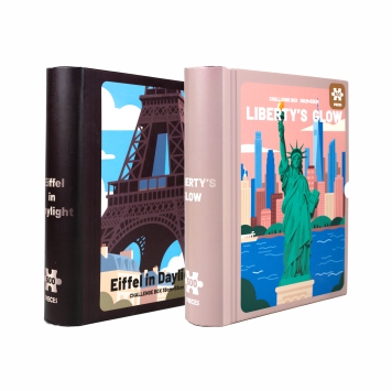 Puzzle with book-shaped box