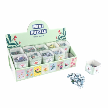 Mini puzzle flora pattern with display box