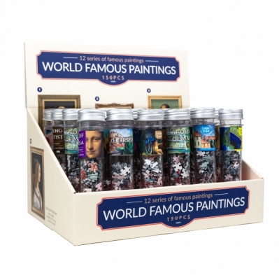 Mini puzzle famous painting with display box
