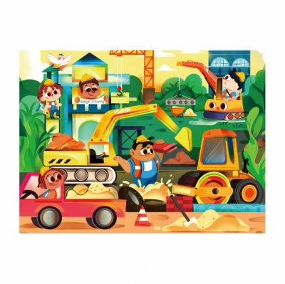 Puzzle with car shape box