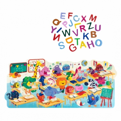 2‑in‑1 Alphabet Educational Puzzle with Wooden ABC Letters for Kids Age 4+