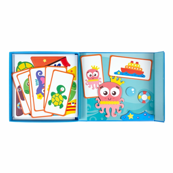 Ocean Magnetic Puzzle Book | Sea Animal Themed Kids Educational Magnet Toy