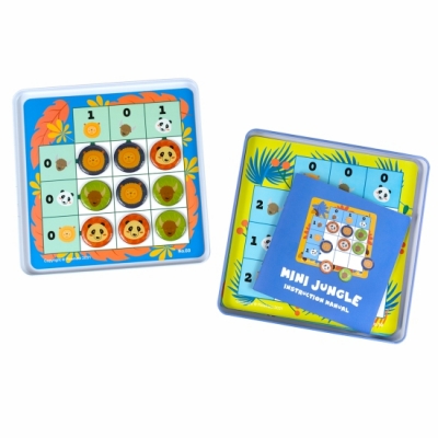 Jungle Mini Logic Game | Kids Animal Magnetic Sudoku Brain Puzzle Toy