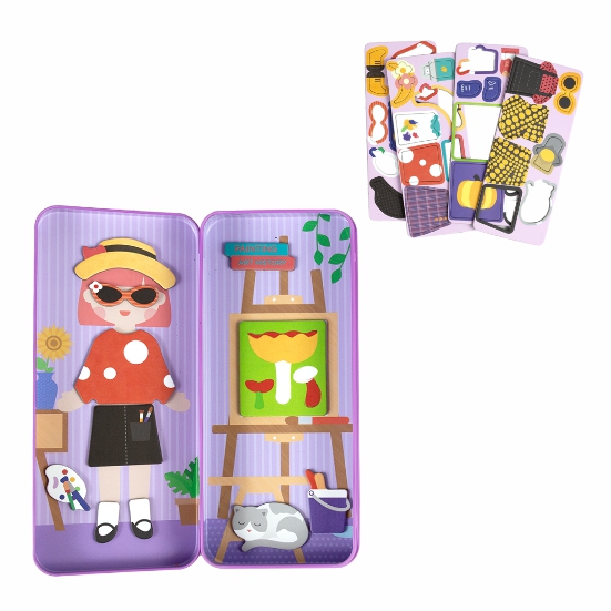 Travel Magnetic Box - Artist | Portable Dress Up Magnetic Puzzle Toy for Kids