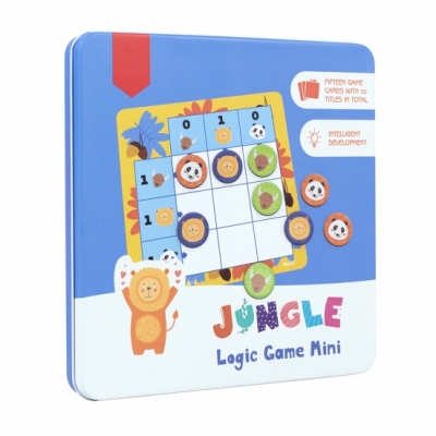 Jungle Mini Logic Game | Kids Animal Magnetic Sudoku Brain Puzzle Toy