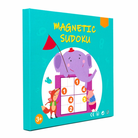 Book-Style Magnetic Number Sudoku Game, Kids Logical Brain Training Toy