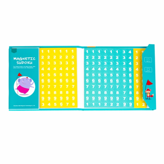 Book-Style Magnetic Number Sudoku Game, Kids Logical Brain Training Toy